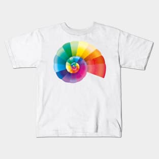 Rainbow Ammonite Kids T-Shirt